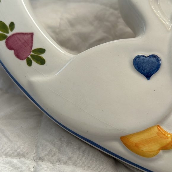 Portuguese Handpainted Glazed Ceramic Heart - Picture 6 of 12